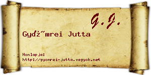Gyömrei Jutta névjegykártya